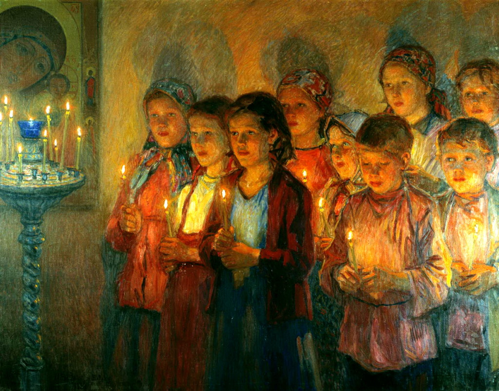 Самые используемые православные молитвы. Bogdanov-belsky-nikolai-the-church